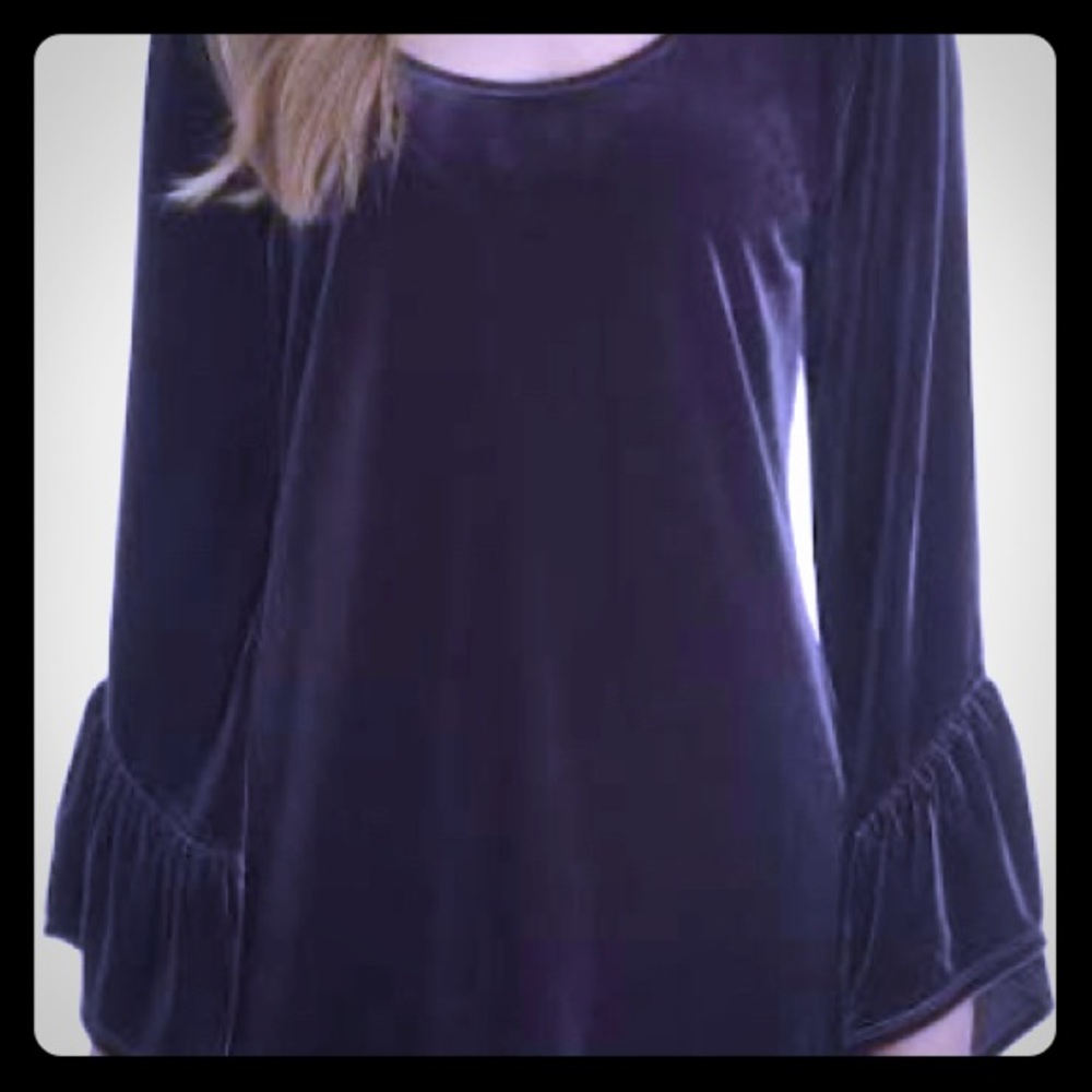 NWT Lysse Purple Velvet Tunic top. Sz M